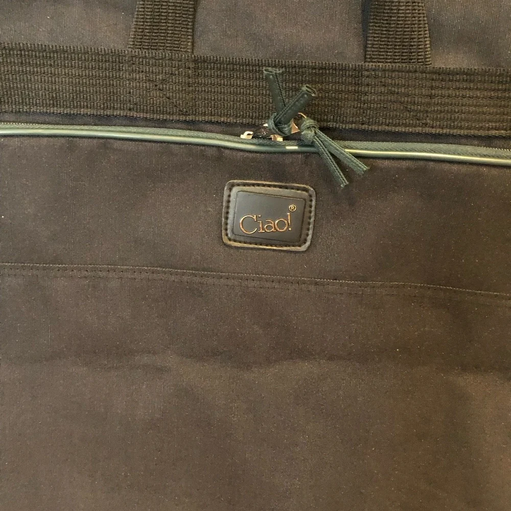 Ciao Black Men's Travel Garment Bag with Front Pocket